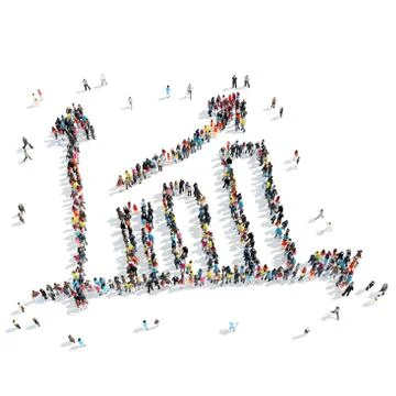 People  shape  graph success Stock Illustration