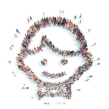 People in the shape of  groom Stock Illustration