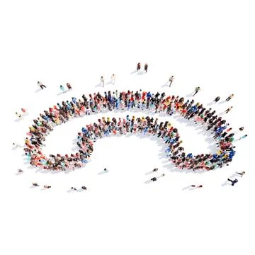 People in the shape of a handset Stock Illustration