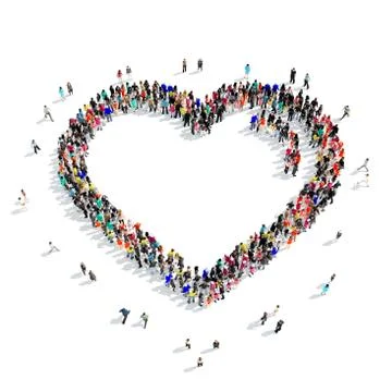 People  shape  heart Stock Illustration