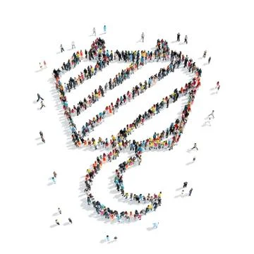 People  shape hook  crane Stock Illustration