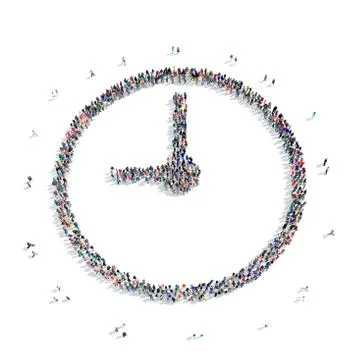 People  shape  hours Stock Illustration