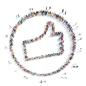 People in the shape Like Stock Illustration
