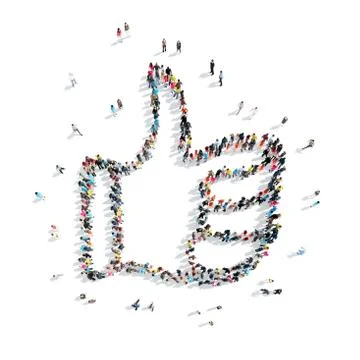 People in the shape Like Stock Illustration