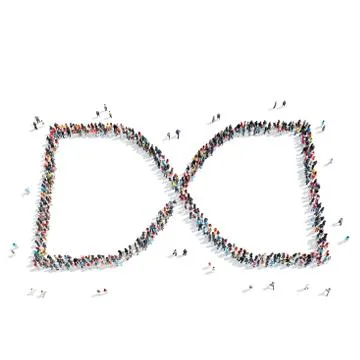 People  shape  infinity symbol Stock Illustration