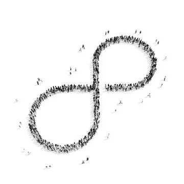 People  shape  infinity symbol Stock Illustration