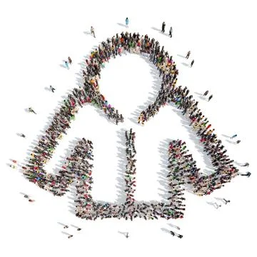 People in the shape of a jacket Stock Illustration