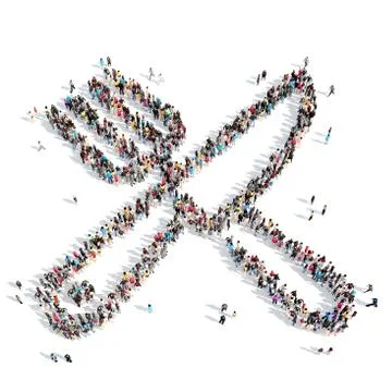 People in the shape of a knife and fork Illustrazione stock