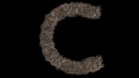 People in the shape of the letter. Stock Footage 109528749