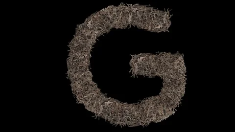 People in the shape of the letter. Stock Footage 109561291