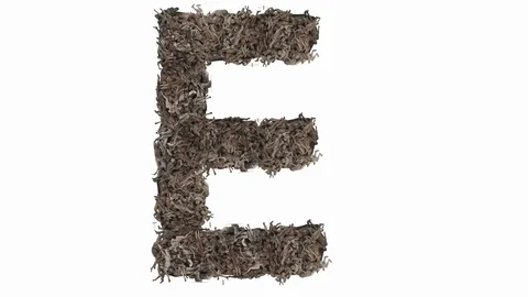 People in the shape of the letter. Stock Footage 110431736