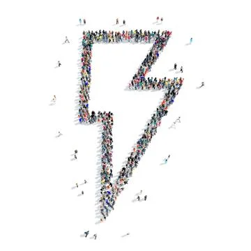People  shape  lightning weather Stock Illustration