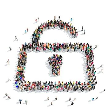 People  shape  lock Stock Illustration