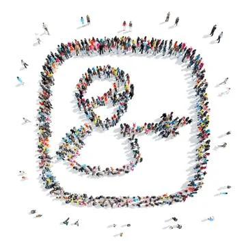 People in the shape of man. Stock Illustration