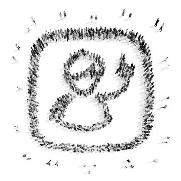 People in the shape of man. Illustrazione stock