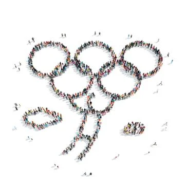 People  shape  man olympiad Stock Illustration