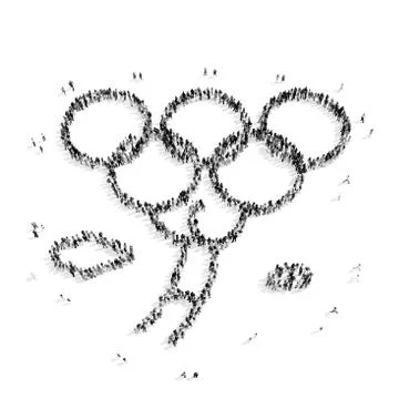 People  shape  man olympiad Stock Illustration