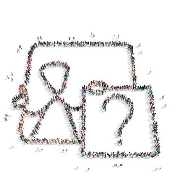 People  shape man  question Stock Illustration