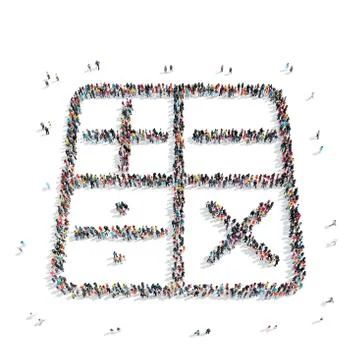 People shape  mathematical symbol Stock Illustration