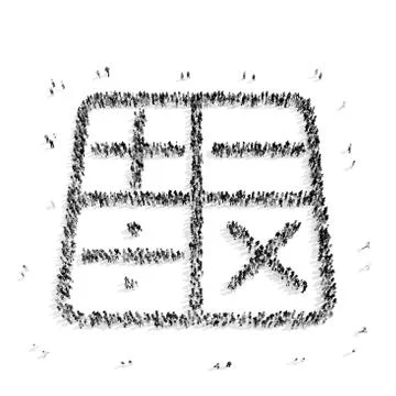 People shape  mathematical symbol Stock Illustration