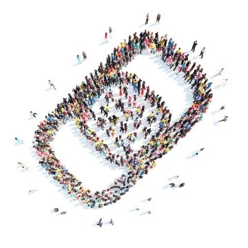 People in the shape of a medicated plaster Stock Illustration