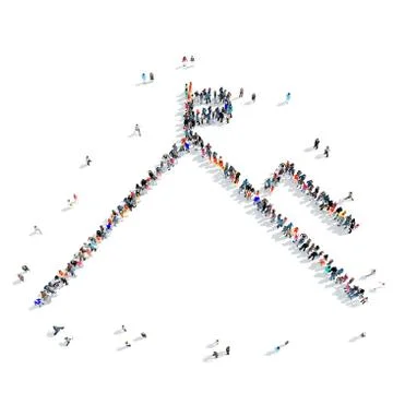 People shape  mountain icon 스톡 일러스트