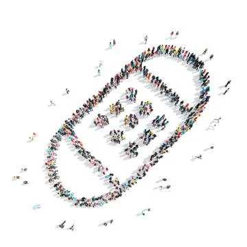 People  shape  patch medicine Stock Illustration