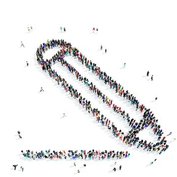 People  shape pencil icon Stock Illustration