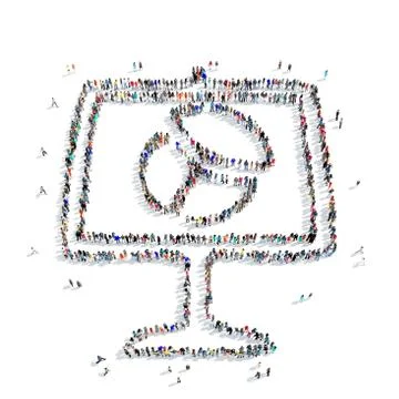 People  shape  pie chart Stock Illustration