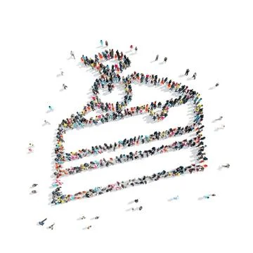 People in the shape of pies Illustrazione stock