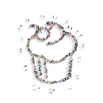 People in the shape of pies Illustrazione stock