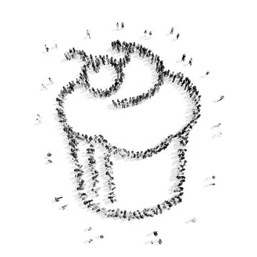 People in the shape of pies イラスト素材