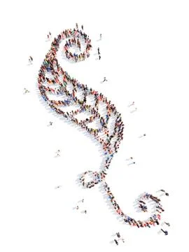 People in the shape of plants pattern Illustrazione stock