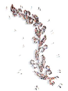 People in the shape of plants pattern Stock Illustration