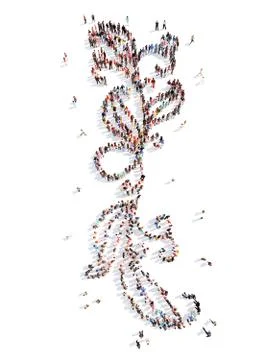 People in the shape of plants pattern Illustrazione stock