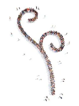 People in the shape of plants pattern Illustrazione stock