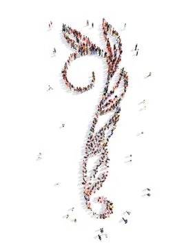 People in the shape of plants pattern Stock Illustration