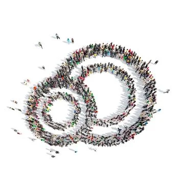 People in the shape of plates Stock Illustration