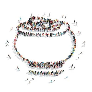 People  shape  pot mone Stock Illustration