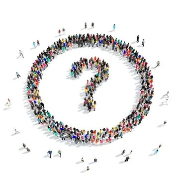People  shape question mark Stock Illustration