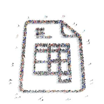 People  shape  questionnaire Stock Illustration