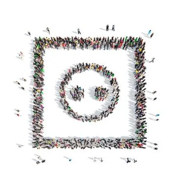 People in the shape of rosettes Stock Illustration