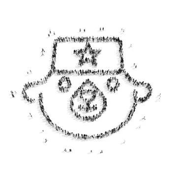 People  shape  Russian bear Stock Illustration