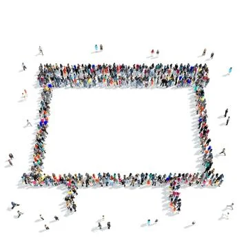 People shape  screen icon Stock Illustration