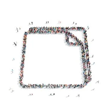 People in the shape of a sheet Stock Illustration