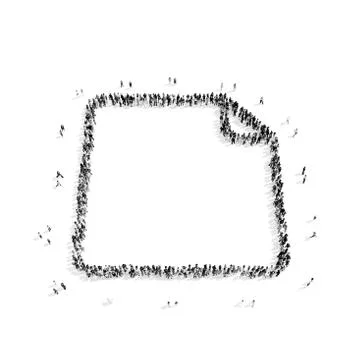 People in the shape of a sheet Stock Illustration