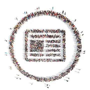 People in the shape of a sheet  paper, writing Stock Illustration
