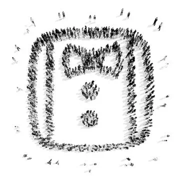 People in the shape of a shirt. Illustrazione stock