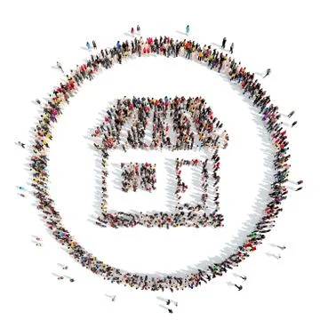 People in the shape of  shop Stock Illustration