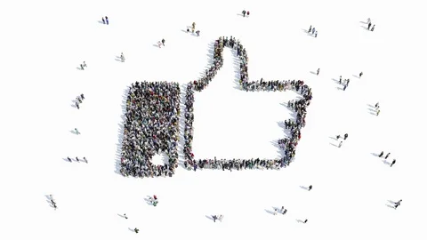 People shape of like sign Stock Footage 78511780